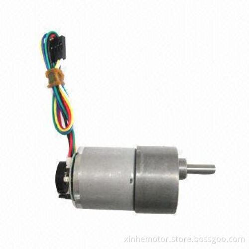 37D/37Dx54L geared motor with 64CPR encoder, low noise, large torque and long lifespan
